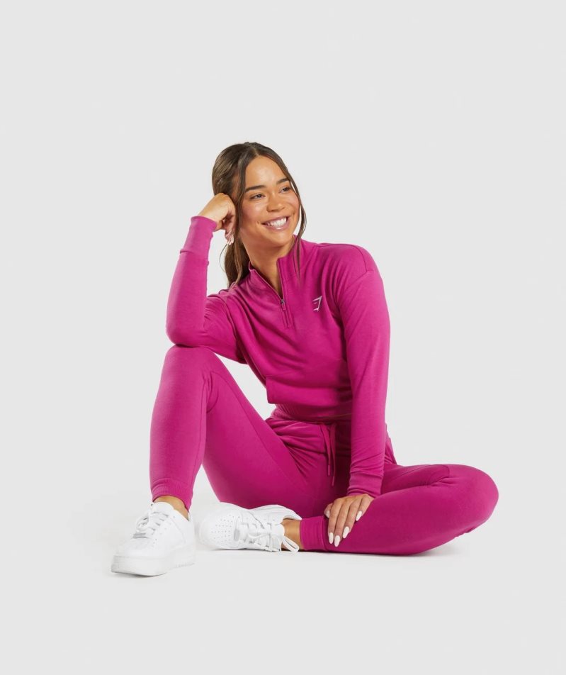 Women's Gymshark Training Pippa Sweatshirts Pink | NZ 2KUGYI